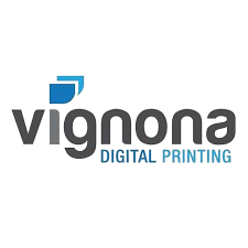 Vignona Digital Printing sponsor logo featuring the company name with a blue graphic icon.