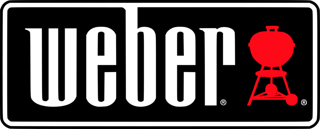 Weber sponsor logo featuring the Weber wordmark and iconic red kettle barbecue symbol.